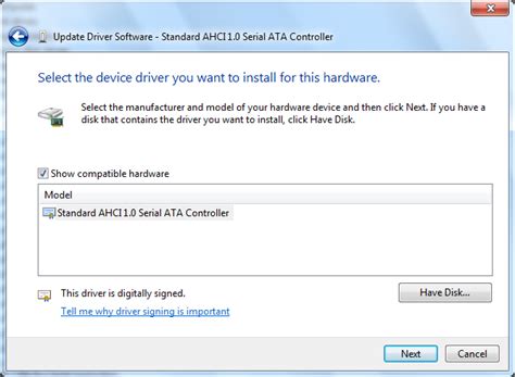 Updating driver for AMD AHCI Compatible RAID Controller