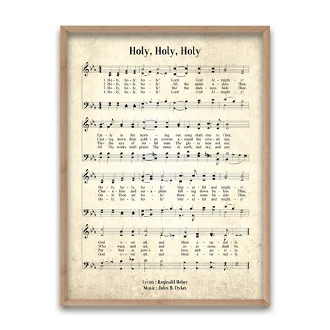 Holy, Holy, Holy - Unframed Hymn Wall Art Print - Walmart.com - Walmart.com