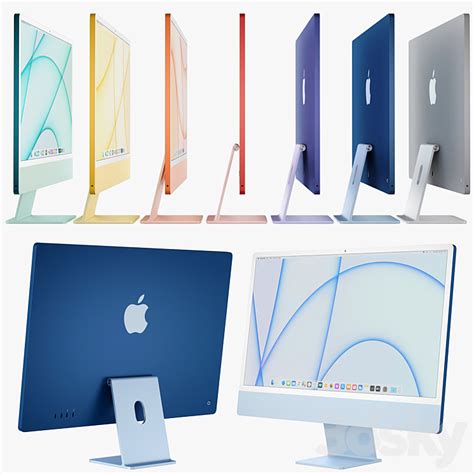 Apple iMac 24-inch all colors 2021 3D Model - 3DSKY Decor Helper