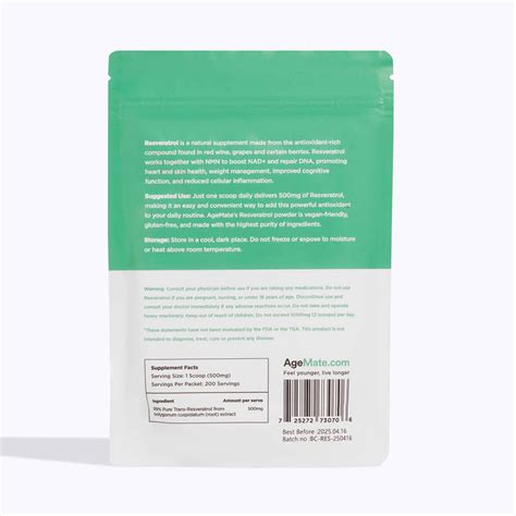 100g Pure Resveratrol Powder for DNA Repair - AgeMate