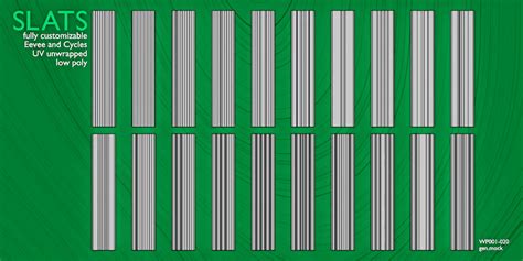 SLATS - 100 Wall Panels - Blender Market