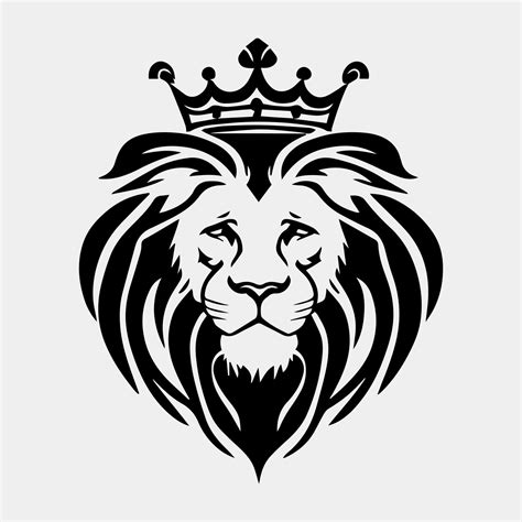 Head of a lion with a crown vector logo 21214821 Vector Art at Vecteezy