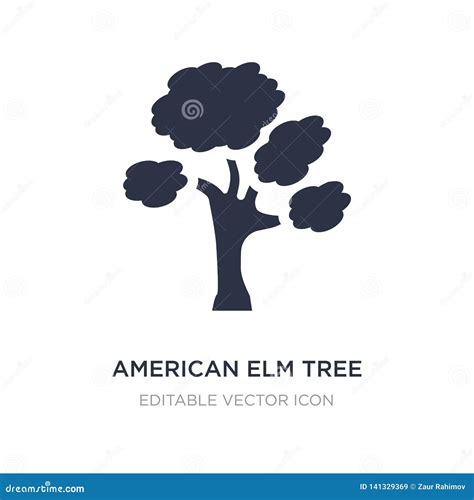 American Elm Tree Icon on White Background. Simple Element Illustration from Nature Concept ...