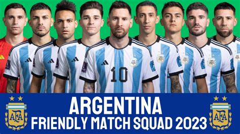 Argentina Football Squad 2023