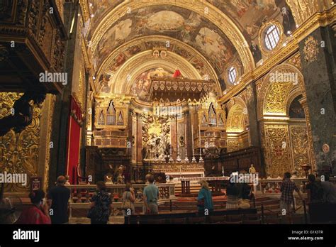 La Valletta, Malta: St. Johns Co-Cathedral Stock Photo - Alamy