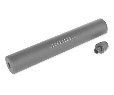 ASG HUSH XL 14mm CCW Silencer with Sniper Rifle Thread Adapter | Airsoft Extreme - Airsoft Extreme