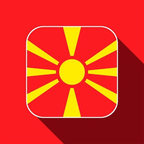 Premium Vector | North Macedonia flag official colors Vector illustration