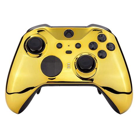 Chrome Gold UN-MODDED Custom Controller Compatible with Xbox ONE Elite ...