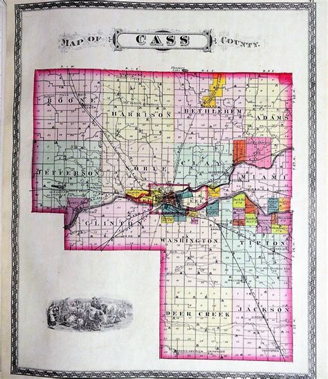 COMBINATION ATLAS MAP OF CASS COUNTY INDIANA by [INDIANA]: Hardcover ...