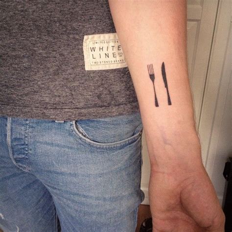 Simple Tiny Fork Tattoo - Best Tattoo Ideas