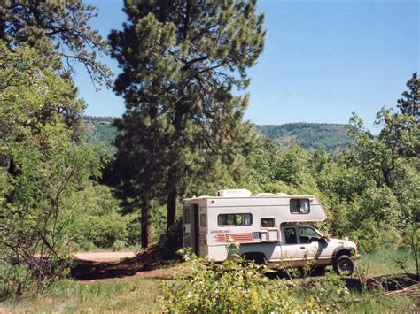 Campsite in the forest near Cuba: the Jemez Mountains, New Mexico