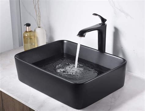 How to clean porcelain black bathroom sinks? - Black vessel sink,