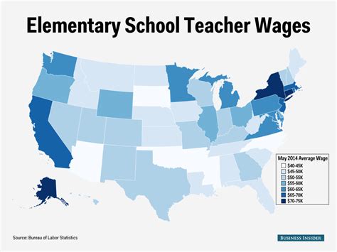 Elementary school teacher salary map - Business Insider