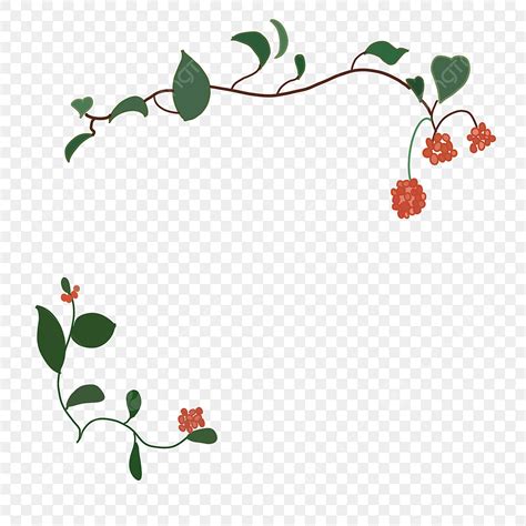 Flowers Flowers Vines Border, Flower Vine, Cartoon Border, Small Border PNG Transparent Clipart ...