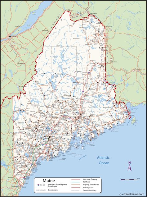 Detailed Map of Maine with Cities and Towns