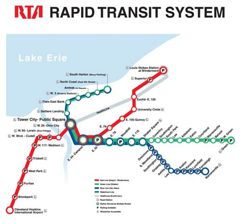 Transit Maps: Official Map: Rapid Transit of Cleveland, Ohio, 2012