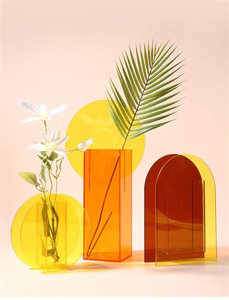 Acrylic Vase, Abstract Acrylic, Acrylic Plastic, Minimalist Living ...