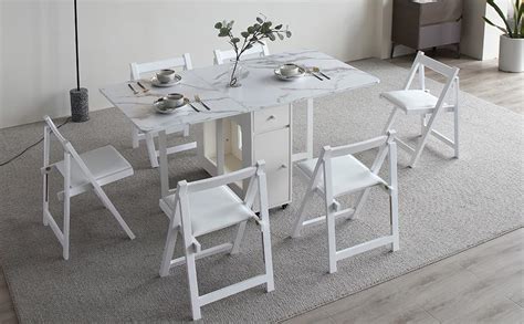 Wooden Folding Dining Chairs with Padded Seats 2 Pack Foldable Chair ...