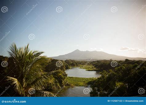 Granada Nicaragua Volcano Lake Palm Trees Stock Photo - Image of colorful, central: 112507122