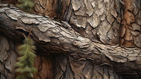 Premium AI Image | textures and patterns of pine tree bark