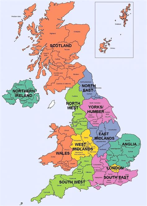 UK Regions Map