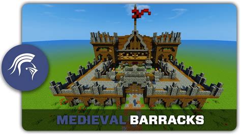 Minecraft Building Tutorial : How to build a Medieval Barracks / Garrison - YouTube Minecraft ...