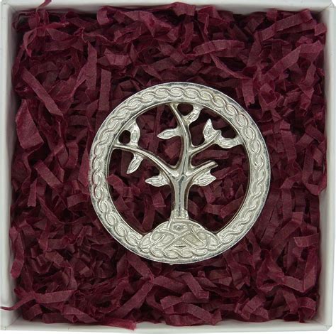 Handcast by William Sturt Fine Pewter Tree of Life Brooch Brooches & Pins Jewellery