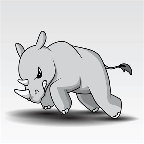 Cute Rhino Cartoon Character Design, African, Animal, Baby PNG and Vector with Transparent ...