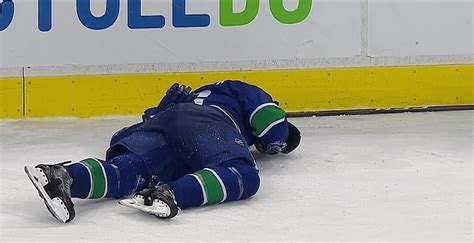 Canucks' Boeser taken to hospital after suffering serious-looking ...