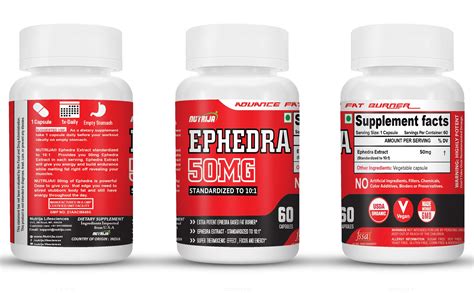 Buy Ephedra Extract 50mg Fat Burner Supplement | Standardized to 10:1