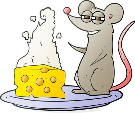 freehand drawn cartoon mouse with cheese 12016172 Vector Art at Vecteezy