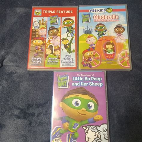 Other | Set Of 3 Pbs Kids Super Why Dvds | Poshmark