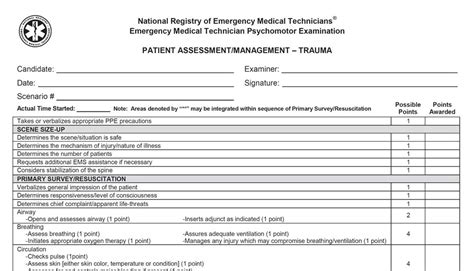 Download NREMT Skills Sheets For NREMT Test Prep - Vive CPR