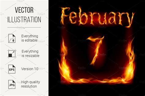 Calendar of Fire | Graphics ~ Creative Market