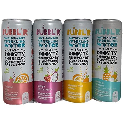 Bubblr Antioxidant Sparkling Water, Variety Pack (Twisted Elixir ...