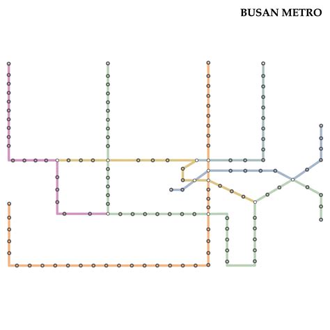 Premium Vector | Map of the busan metro