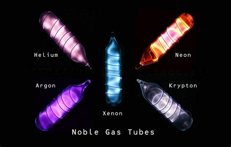 Noble Gases Colors Lights