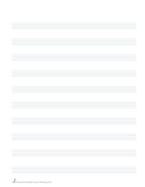 Blank Manuscript Paper - Free Printable Music Staff - Free Printable