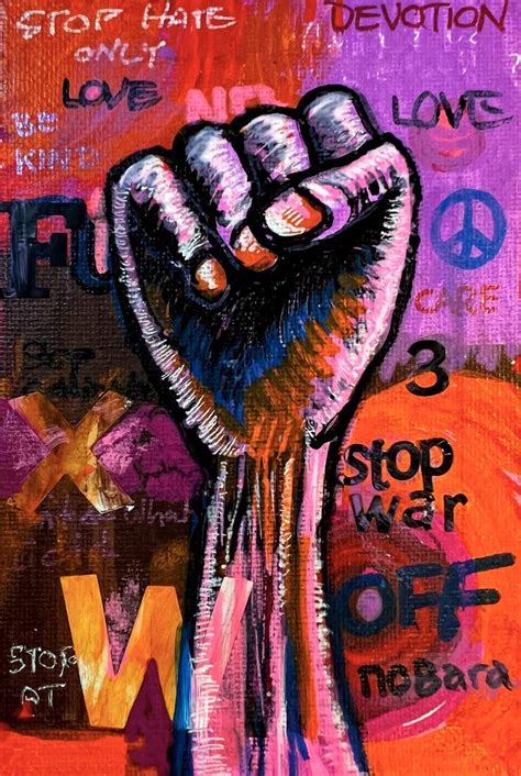 STOP OPPRESSION Painting by Allan Linder | Saatchi Art