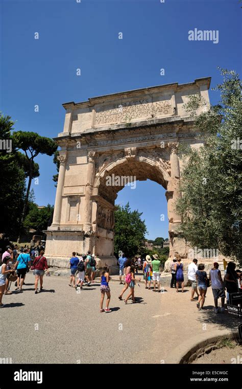 italy, rome, roman forum, arch of titus Stock Photo - Alamy