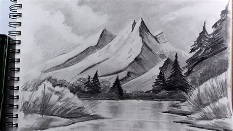 How To Draw A Mountain Landscape For Beginners - A daisy, an orchid, and.