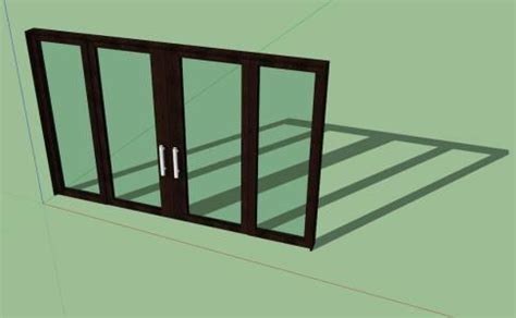 Double Glass Door 3D SKP Model for SketchUp