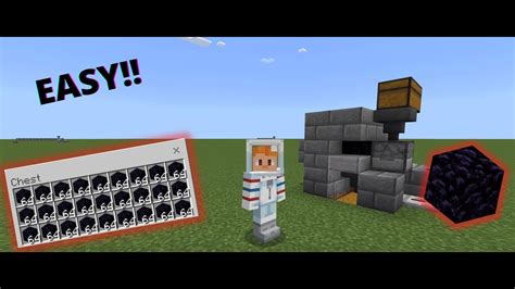 EASY OBSIDIAN FARM | Minecraft Bedrock 1.19 | - YouTube