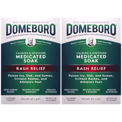 Buy Domeboro Medicated Soak (Burow?s Solution), 12 Powder Packets (Pack ...