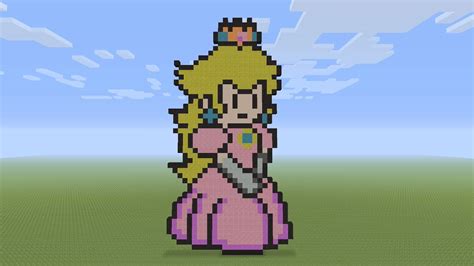 Minecraft Pixel Art - Princess Peach - YouTube