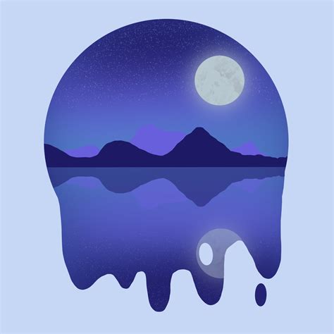 Moonlight Reflection : r/ProCreate