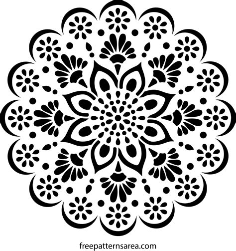 Mandala Stencil Wall Art Decal Pattern | FreePatternsArea