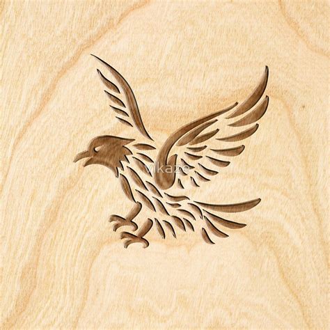 Eagle ~ Wood Carved by vikaze | Wood carving patterns, Wood burning ...