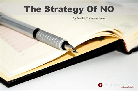 The Strategy Of NO | Takis Athanassiou