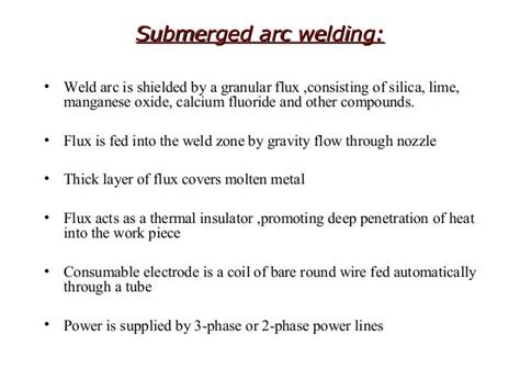 FUSION WELDING PROCESS